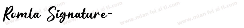 Romla Signature字体转换